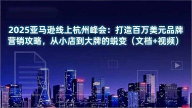 2025亚马逊杭州峰会线上课：基础进阶双管齐下-打造爆款品牌-资源网站