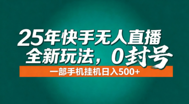 双十二年货节商机-快手无人直播-新手也能日入 500+