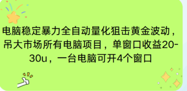 黄金市场新机遇：AI量化交易-24小时挂机躺赚