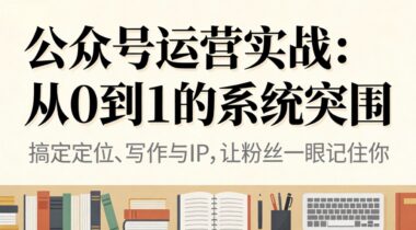 7节课搞定公众号：从新手到变现高手的蜕变之路-资源网站