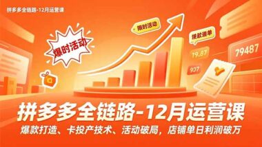 掌握全链路运营-让你的店铺流量销量双飙升-资源网站