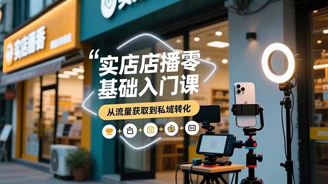 图片[1]-零基础也能玩转店播营销-轻松开启副业赚钱新征程