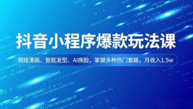 从零到爆款-抖音小程序推广实战课程全攻略