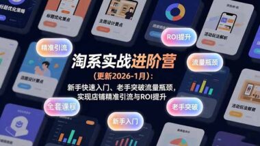淘宝运营秘籍大公开：从新手到高手的逆袭之路-资源网站
