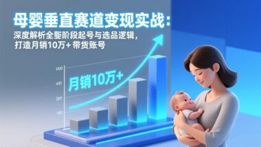 母婴垂直赛道掘金指南：三阶段起号秘籍+精准选品逻辑-轻松月销10万+