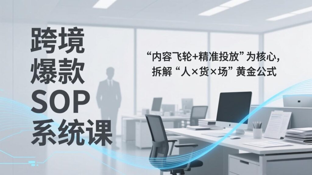 图片[1]-跨境爆款打造秘籍：SOP系统课揭秘“内容飞轮×精准投放”×“人货场”黄金三角