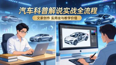 抖音汽车科普爆款秘籍：文案创作+动画制作+画面精修+无痕去水印全攻略