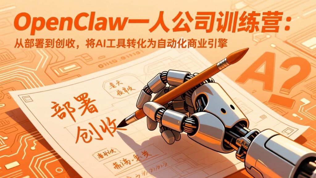 图片[1]-OpenClaw小龙虾一人公司训练营大揭秘：AI工具部署到创收-打造自动化赚钱机器-资源网站