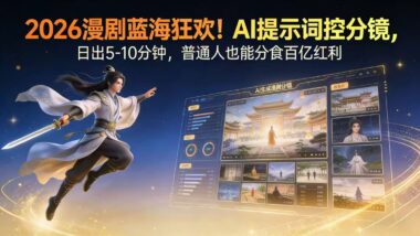 2026漫剧新风口-AI提示词精准控分镜-零基础月入过万不是梦-资源网站