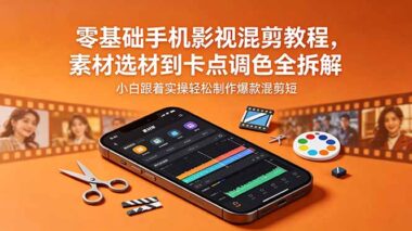 零基础也能做爆款混剪-手机影视剪辑从选材到卡点调色_一篇全讲透（附实操步骤）