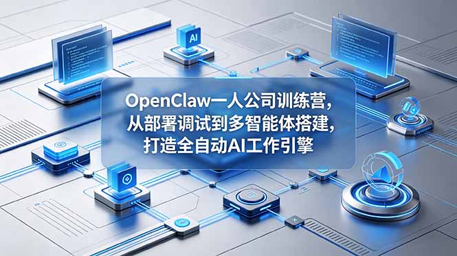 图片[1]-7天掌握 OpenClaw：一人公司从零部署到多智能体实战-打造全自动 AI 赚钱机器