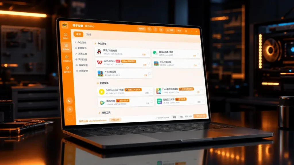 图片[1]-橙子胶囊 v3.6.11 正式版发布：精简组件一键恢复 + 系统美化中心上线-启动台全面重做