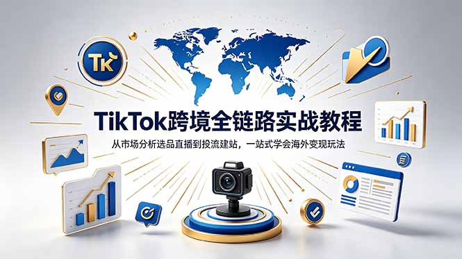 图片[1]-ikTok+独立站跨境电商怎么做？0基础全套实操教程-手把手教你从开店到稳定变现