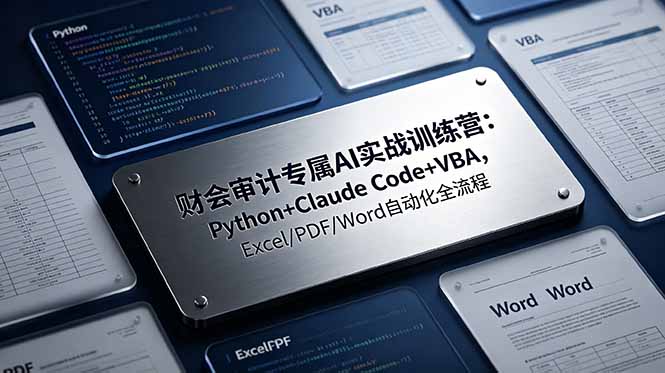 图片[1]-7天掌握财会审计AI自动化：Python+Claude Code+VBA-Excel/PDF/Word高效处理全流程
