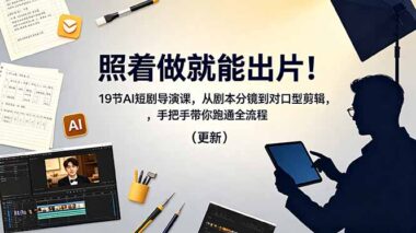 AI短剧导演课19节全流程拆解-从写剧本到对口型剪辑-照着做就能出片-资源网站