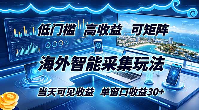 图片[1]-海外智能采集搬砖玩法：零门槛矩阵操作-当天见效-单窗口日入30+